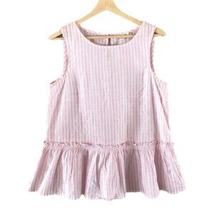 3 for $30! Beach Lunch Lounge Pinstripe Peplum Top